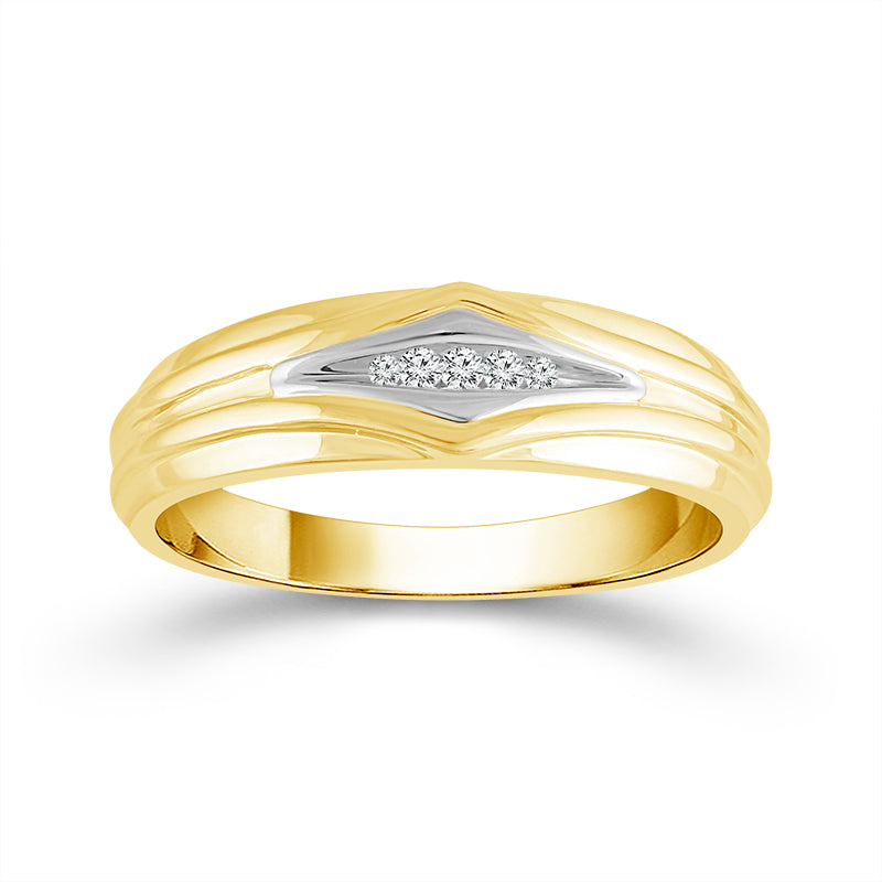 Diamond Mens Ring 0.03 ct tw 10k Yellow Gold
