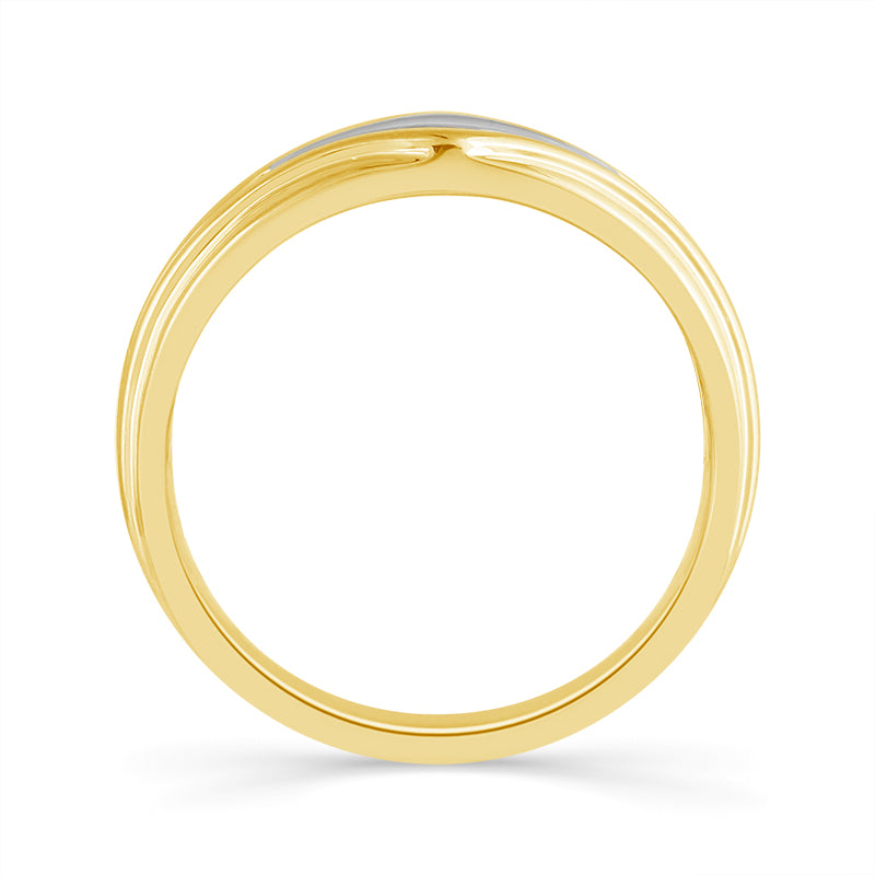 Diamond Mens Ring 0.03 ct tw 10k Yellow Gold