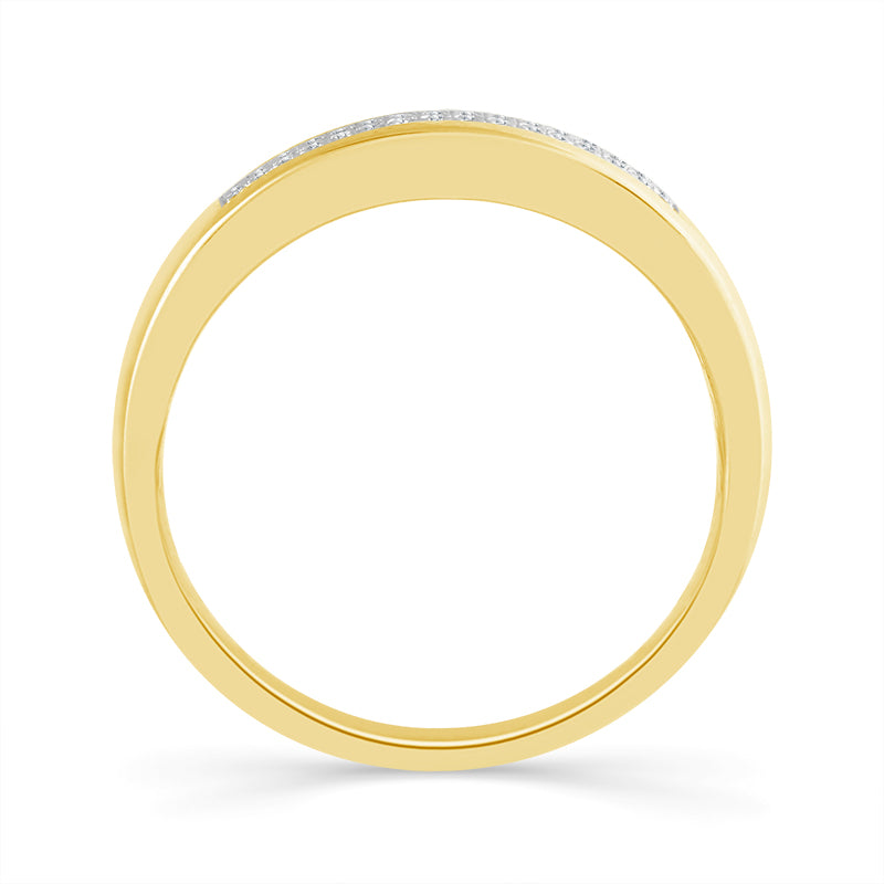 Diamond Mens Ring 0.17 ct tw 10k Yellow Gold