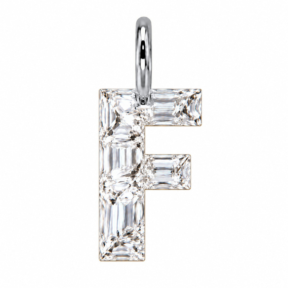 14K Gold Diamond Initial Pendant