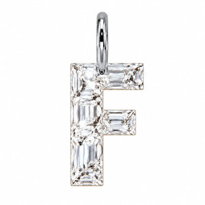 14K Gold Diamond Initial Pendant