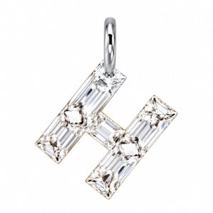 14K Gold Diamond Initial Pendant
