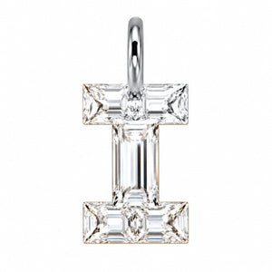14K Gold Diamond Initial Pendant