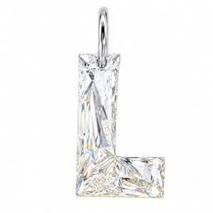 14K Gold Diamond Initial Pendant
