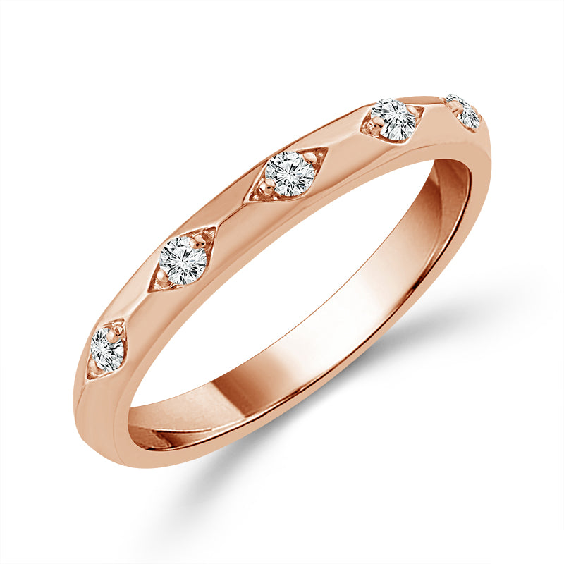 Diamond Band 0.40 ct tw 14k White Gold+14k Yellow Gold+14k Rose Gold
