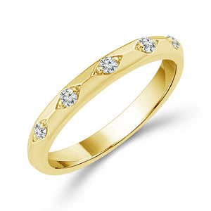 Diamond Band 0.40 ct tw 14k White Gold+14k Yellow Gold+14k Rose Gold