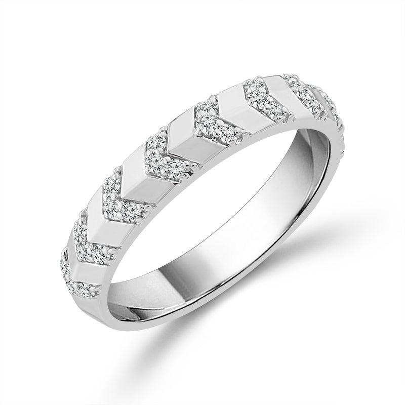 Diamond Band 0.50 ct tw 14k White Gold+14k Yellow Gold+14k Rose Gold