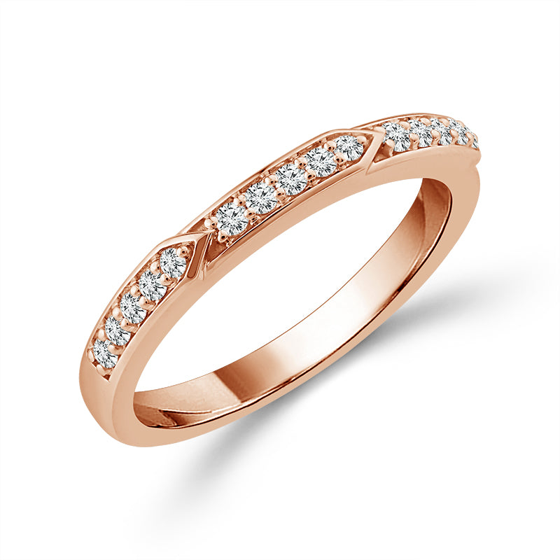 Diamond Band 0.50 ct tw 14k White Gold+14k Yellow Gold+14k Rose Gold