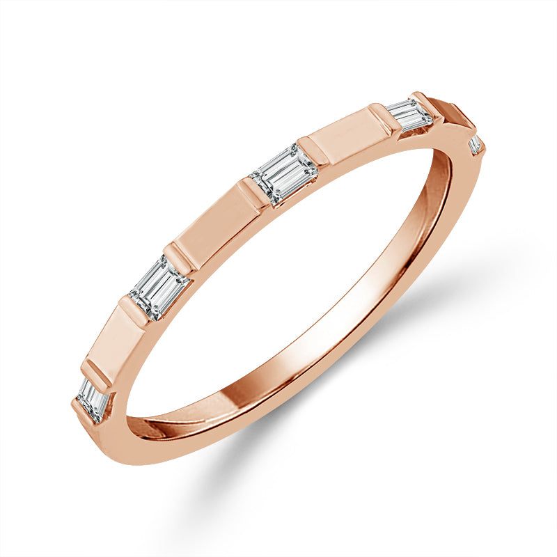 Diamond Band 0.40 ct tw 14k White Gold+14k Yellow Gold+14k Rose Gold