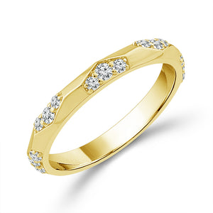 Diamond Band 0.75 ct tw 14k White Gold+14K Yellow Gold+14k Rose Gold