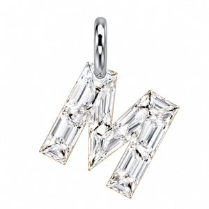 14K Gold Diamond Initial Pendant