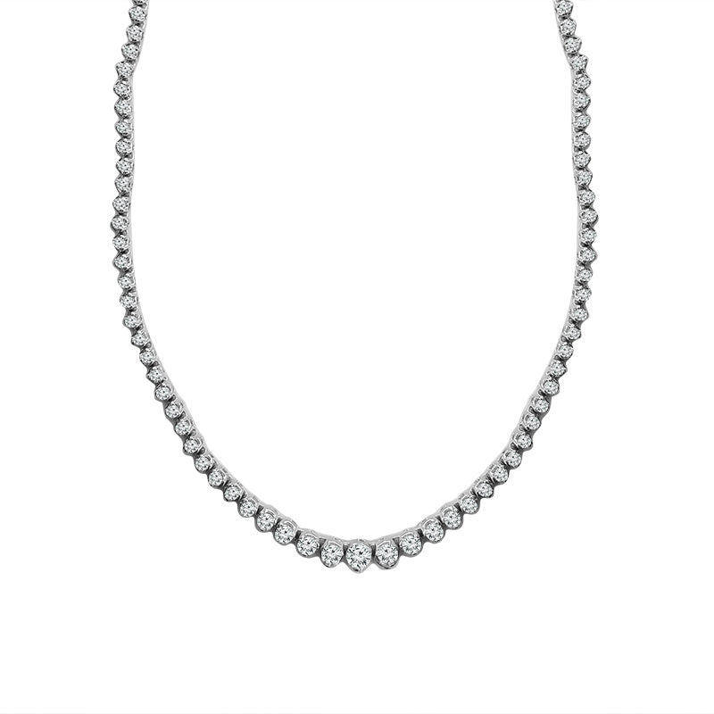 Diamond Necklace 3.5 ct tw 14k White Gold