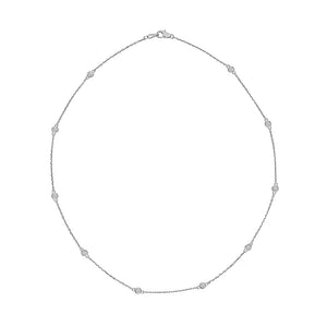 Diamond Necklace 5 ct tw 14k White Gold