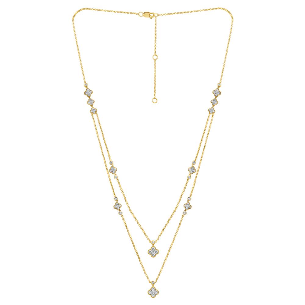 Diamond Fashion Necklace 4 ct tw 14k Yellow Gold