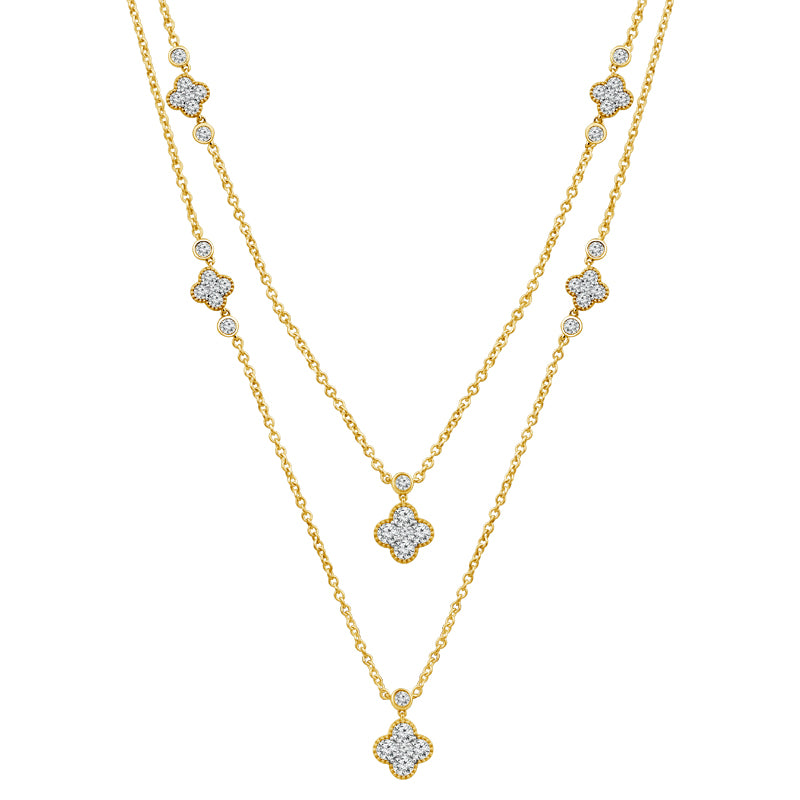 Diamond Fashion Necklace 4 ct tw 14k Yellow Gold