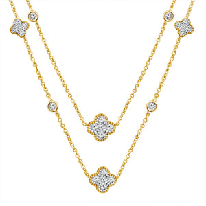 Diamond Fashion Necklace 3 ct tw 14k Yellow Gold