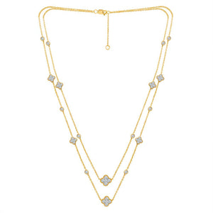 Diamond Fashion Necklace 3 ct tw 14k Yellow Gold