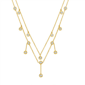 Diamond Fashion Necklace 3 ct tw 14k Yellow Gold