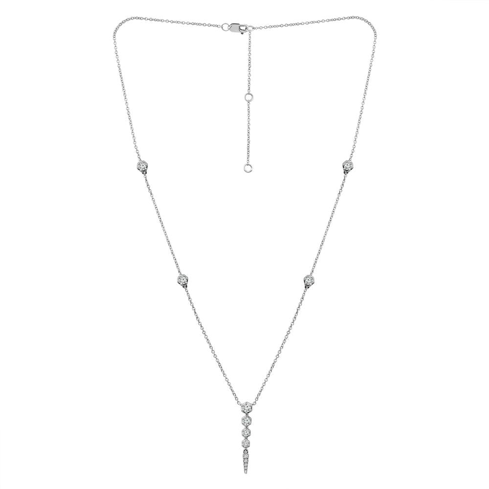 Diamond Fashion Necklace 0.75 ct tw 14k White Gold