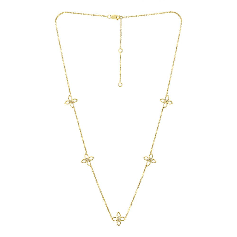 Diamond Fashion Necklace 0.13 ct tw 10k Yellow Gold