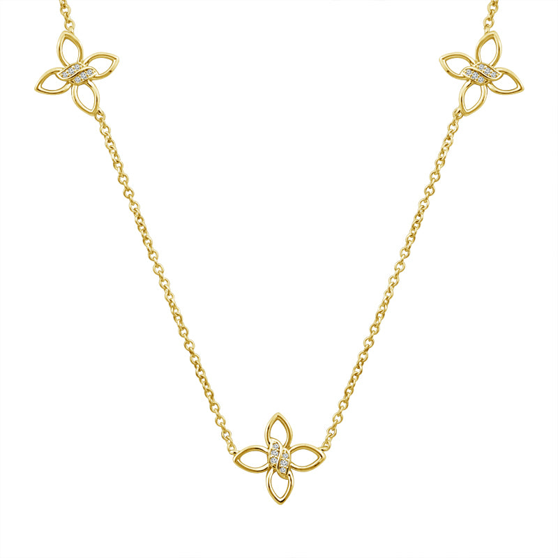 Diamond Fashion Necklace 0.13 ct tw 10k Yellow Gold