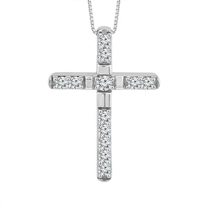 Diamond Cross Pendant 0.33 ct tw 10k Yellow Gold