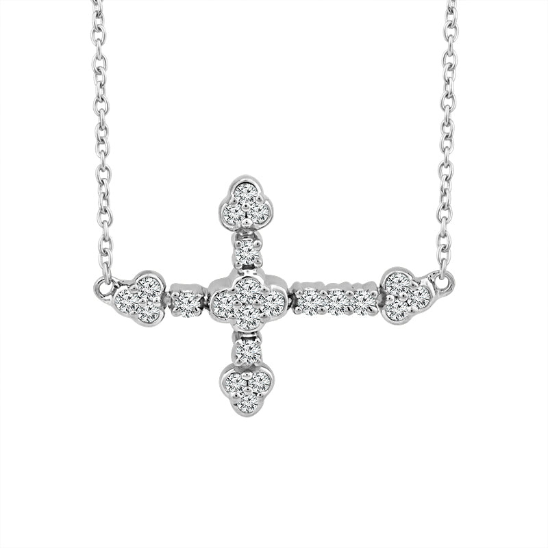 Diamond Cross Pendant 0.17 ct tw 10k Yellow Gold