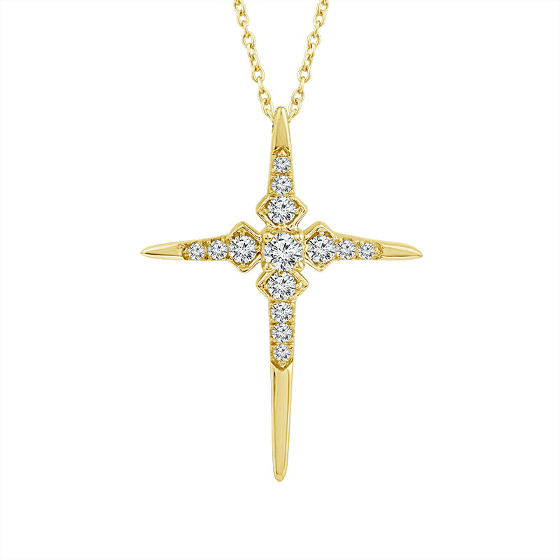Diamond Fashion Pendant 0.20 ct tw 10k Yellow Gold