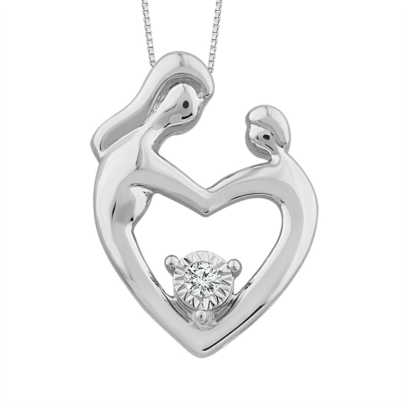 Diamond Fashion Pendant 0.02 ct tw Silver
