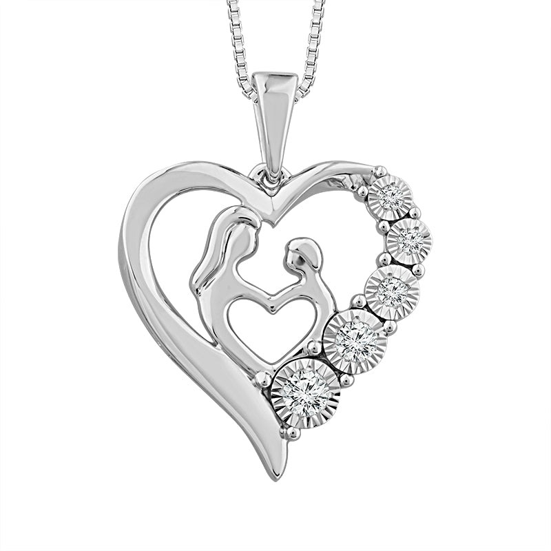Diamond Fashion Pendant 0.13 ct tw 10k White Gold