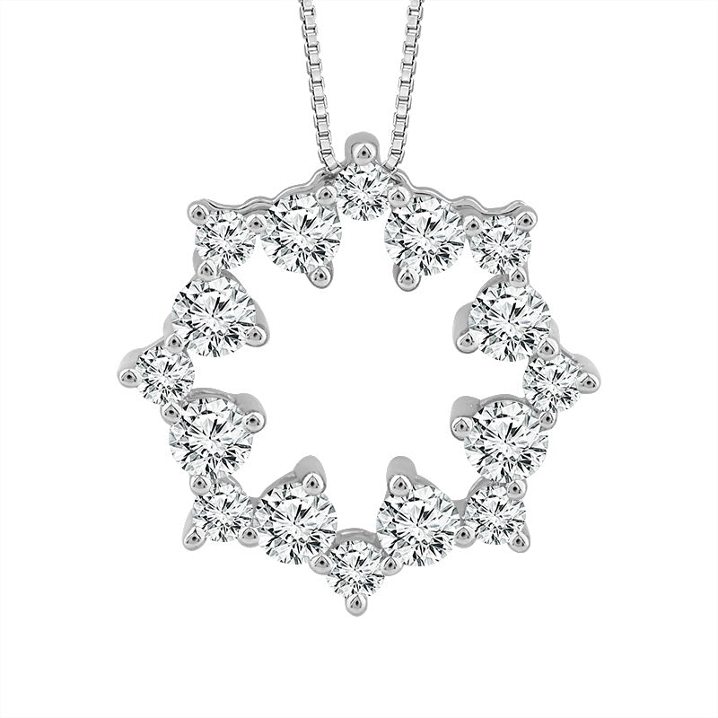 Diamond Fashion Pendant 0.50 ct tw Round 10k White Gold