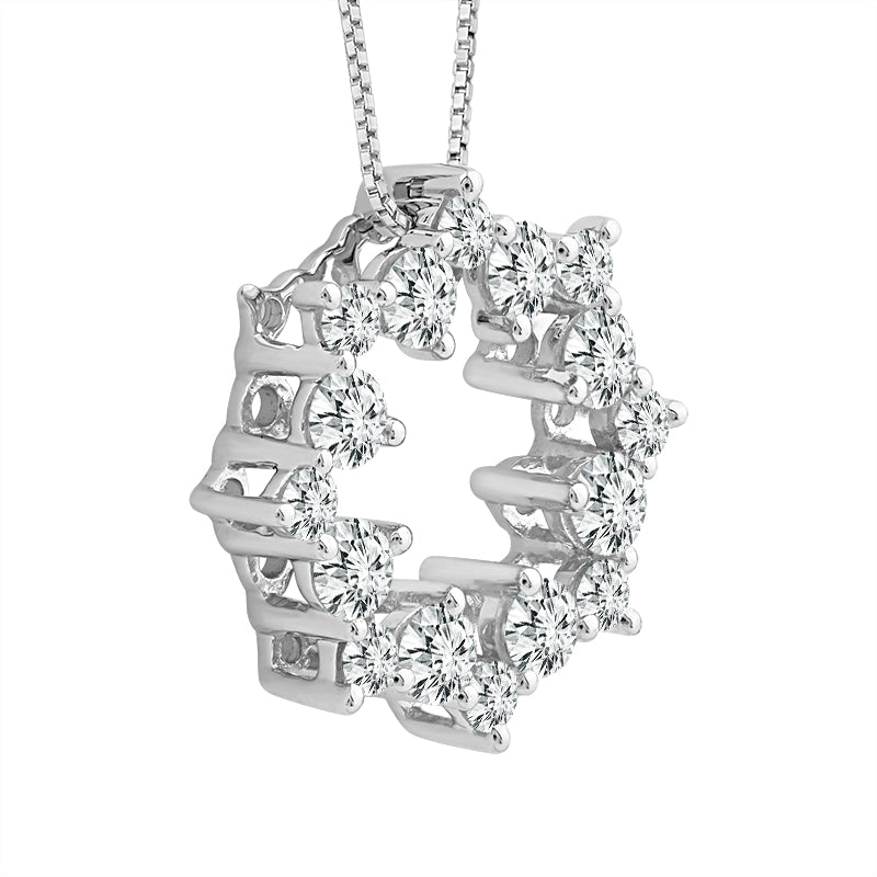 Diamond Fashion Pendant 0.50 ct tw Round 10k White Gold