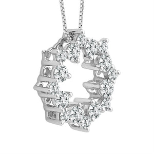 Diamond Fashion Pendant 0.50 ct tw Round 10k White Gold
