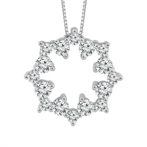 Diamond Fashion Pendant 0.50 ct tw Round 10k White Gold
