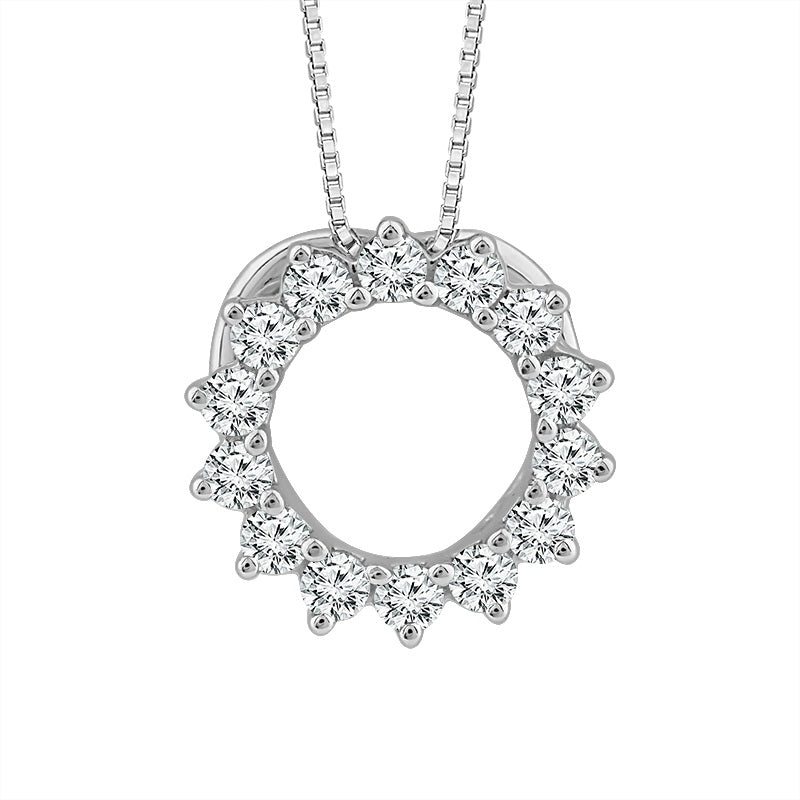 Diamond Fashion Pendant 0.17 ct tw Round 10k White Gold