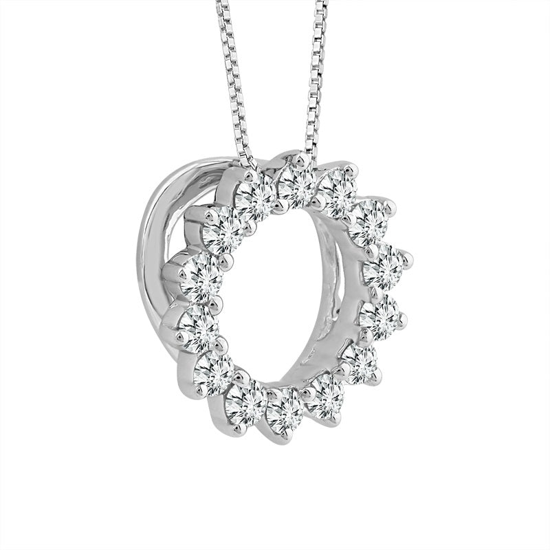 Diamond Fashion Pendant 0.17 ct tw Round 10k White Gold
