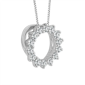 Diamond Fashion Pendant 0.17 ct tw Round 10k White Gold