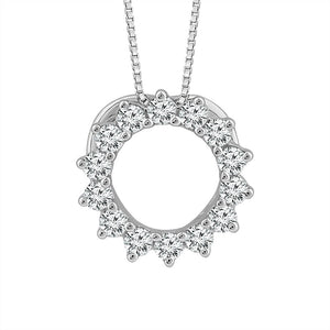 Diamond Fashion Pendant 0.17 ct tw Round 10k White Gold