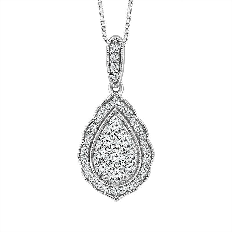Diamond Fashion Pendant 0.40 ct tw 10k White Gold