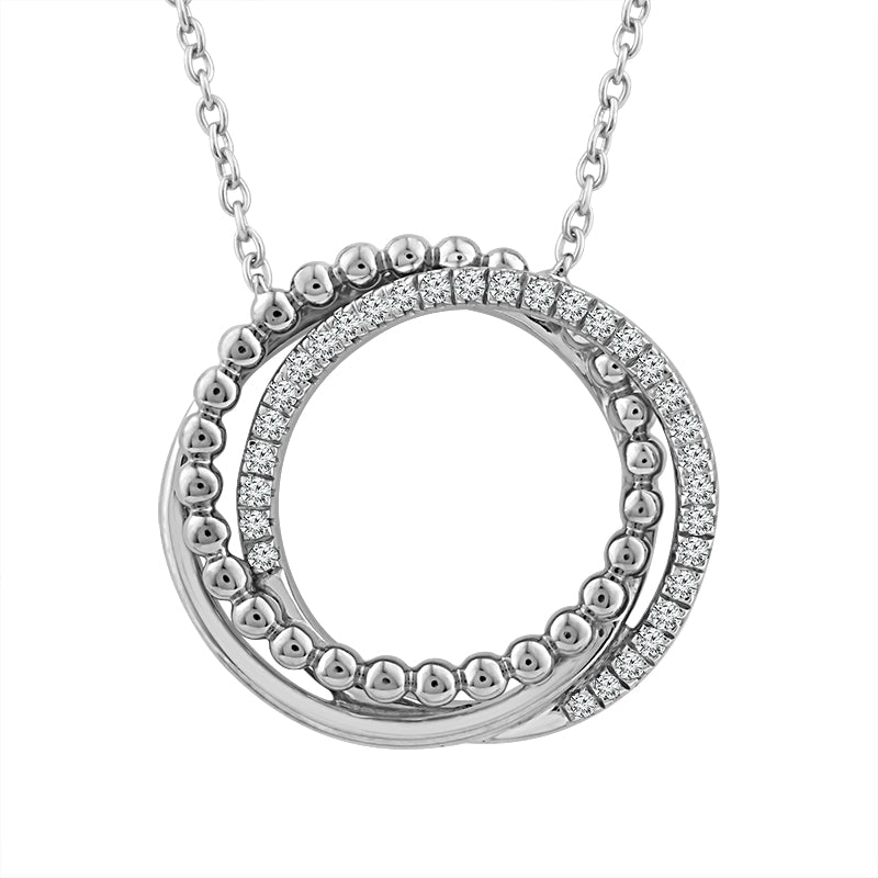 Diamond Fashion Pendant 0.17 ct tw 10k Yellow Gold+10k White Gold