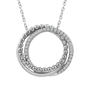 Diamond Fashion Pendant 0.17 ct tw 10k Yellow Gold+10k White Gold