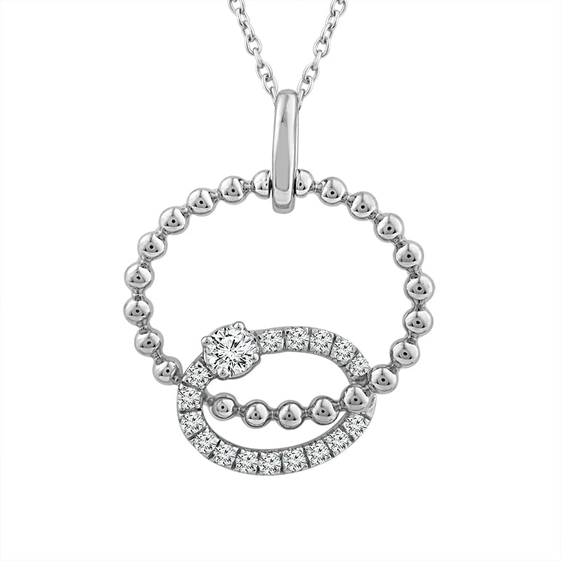 Diamond Fashion Pendant 0.25 ct tw 10k Yellow Gold+10k White Gold