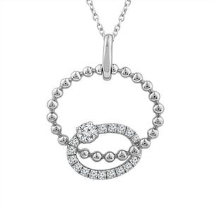 Diamond Fashion Pendant 0.25 ct tw 10k Yellow Gold+10k White Gold