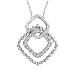 Diamond Fashion Pendant 0.25 ct tw 10k Yellow Gold+10k White Gold