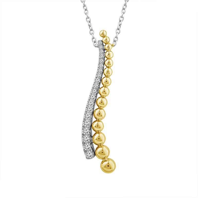 Diamond Fashion Pendant 0.25 ct tw 10k Yellow Gold+10k White Gold