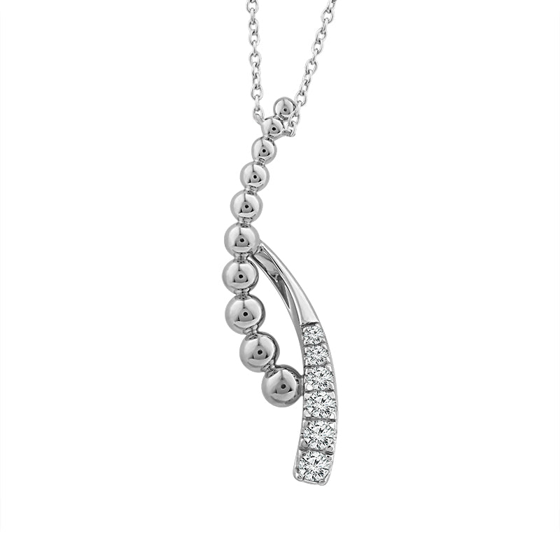 Diamond Fashion Pendant 0.25 ct tw 10k Yellow Gold+10k White Gold
