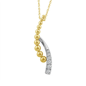 Diamond Fashion Pendant 0.25 ct tw 10k Yellow Gold+10k White Gold