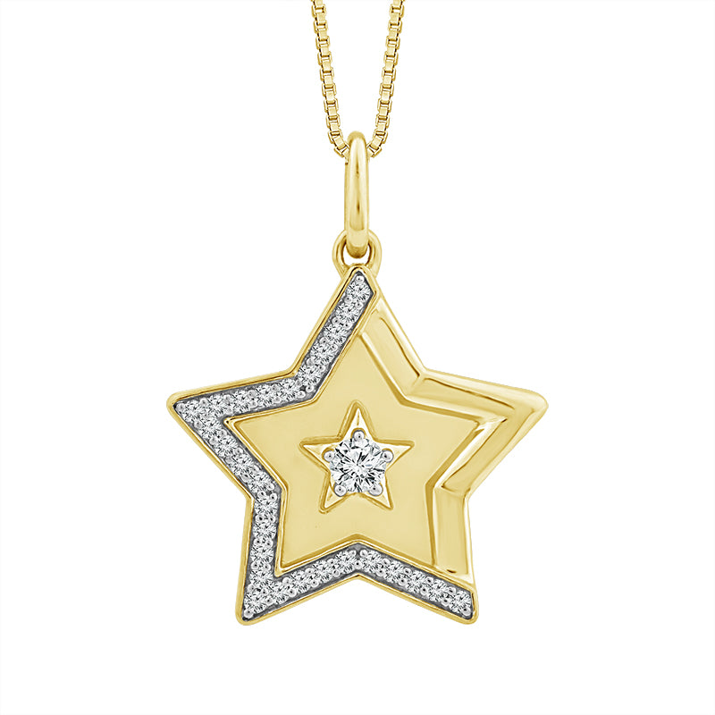 Diamond Fashion Pendant 0.25 ct tw 10k Yellow Gold