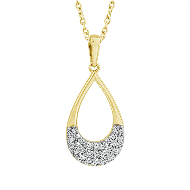 Diamond Fashion Pendant 0.20 ct tw 10k Yellow Gold