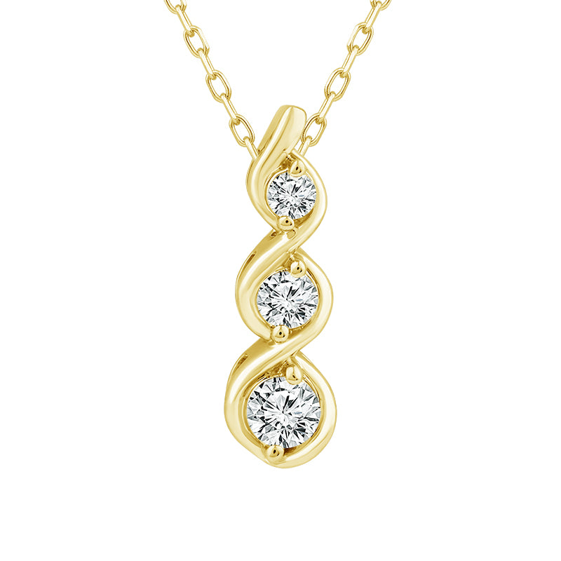 Diamond Fashion Pendant 0.20 ct tw 10k Yellow Gold